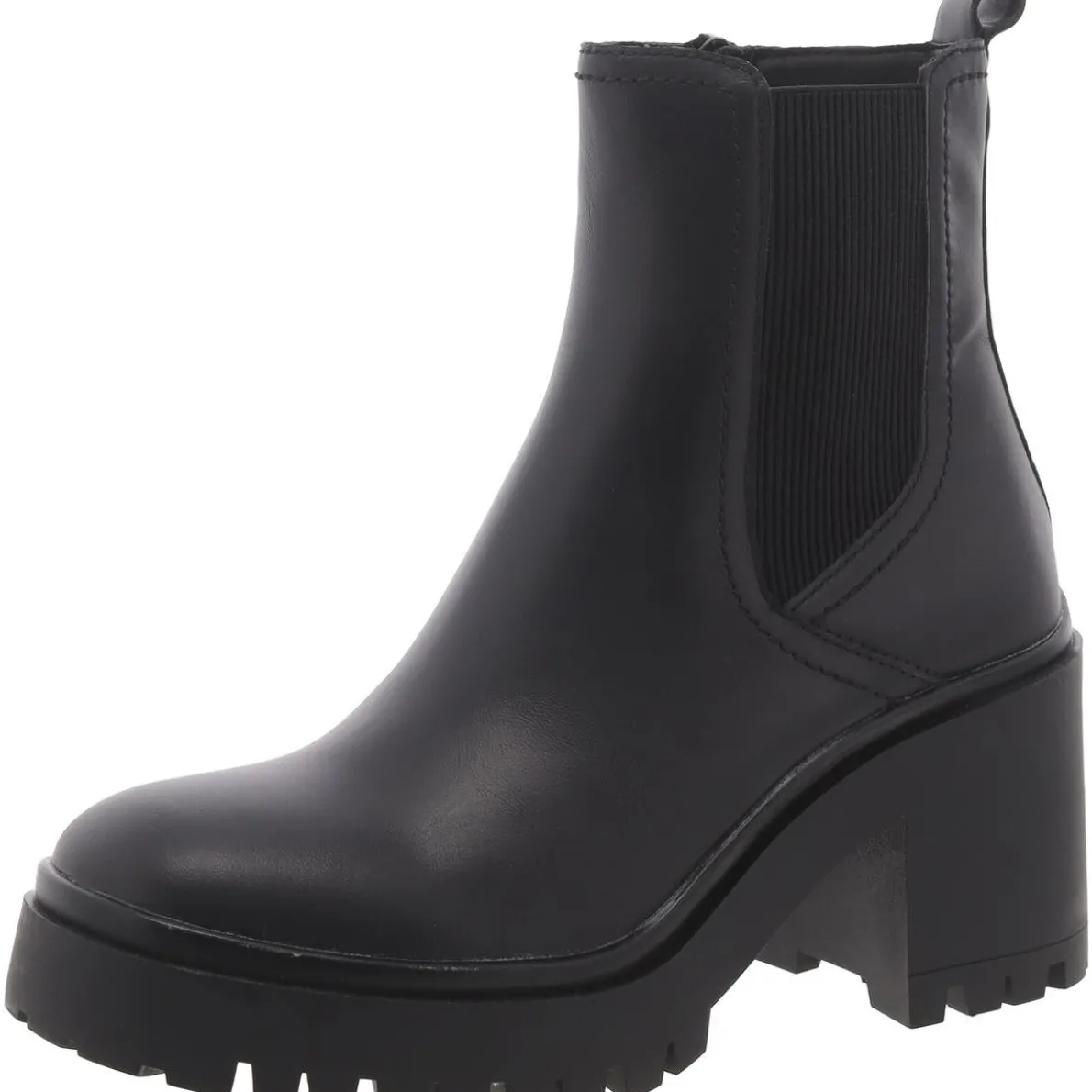 Leather Lugged Sole Ankle Boots