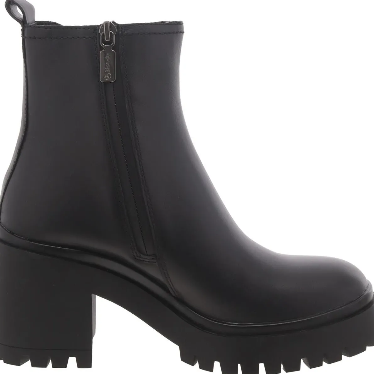 Leather Lugged Sole Ankle Boots