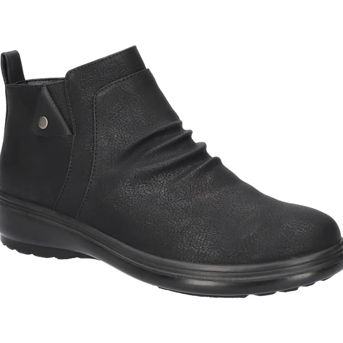 Padded Insole Faux Leather Booties