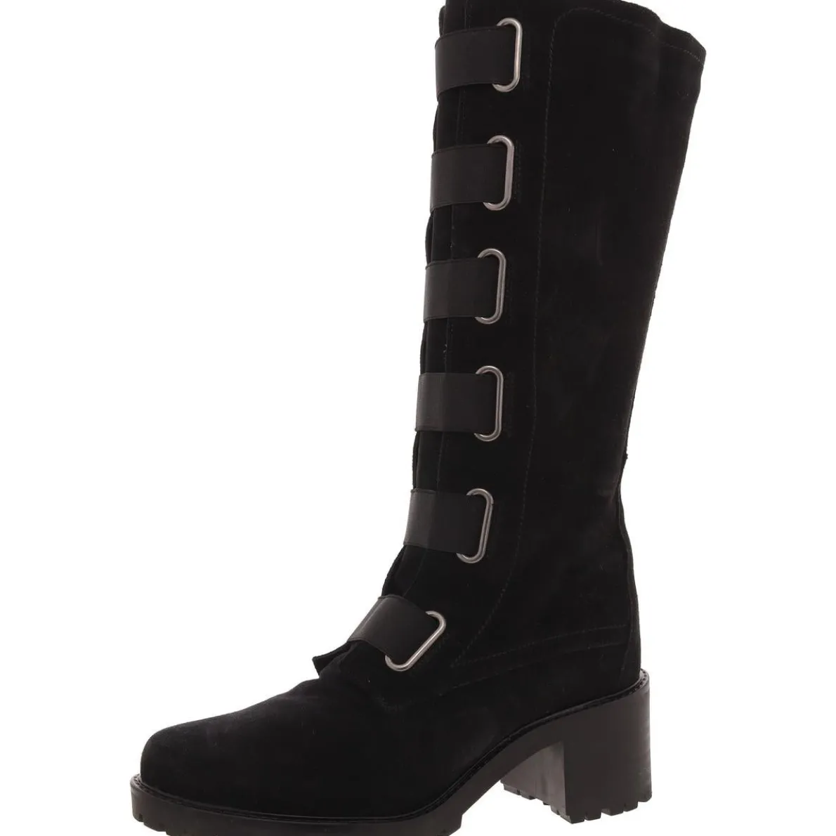 Padded Insole Suede Knee-High Boots
