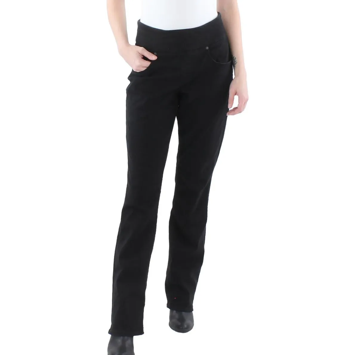 Paley Pull-On High-Rise Bootcut Jeans