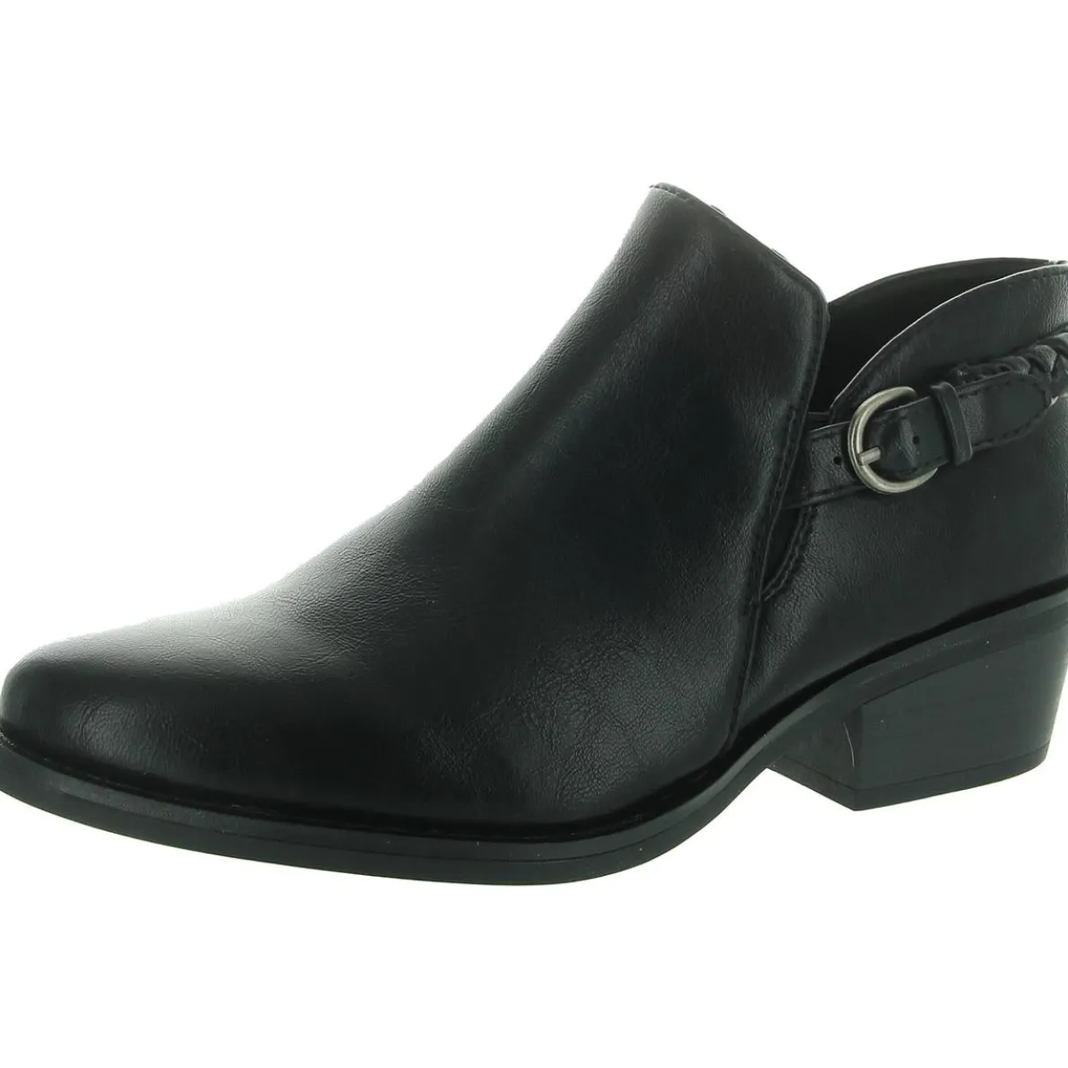 Palmer Buckle Faux Leather Shooties