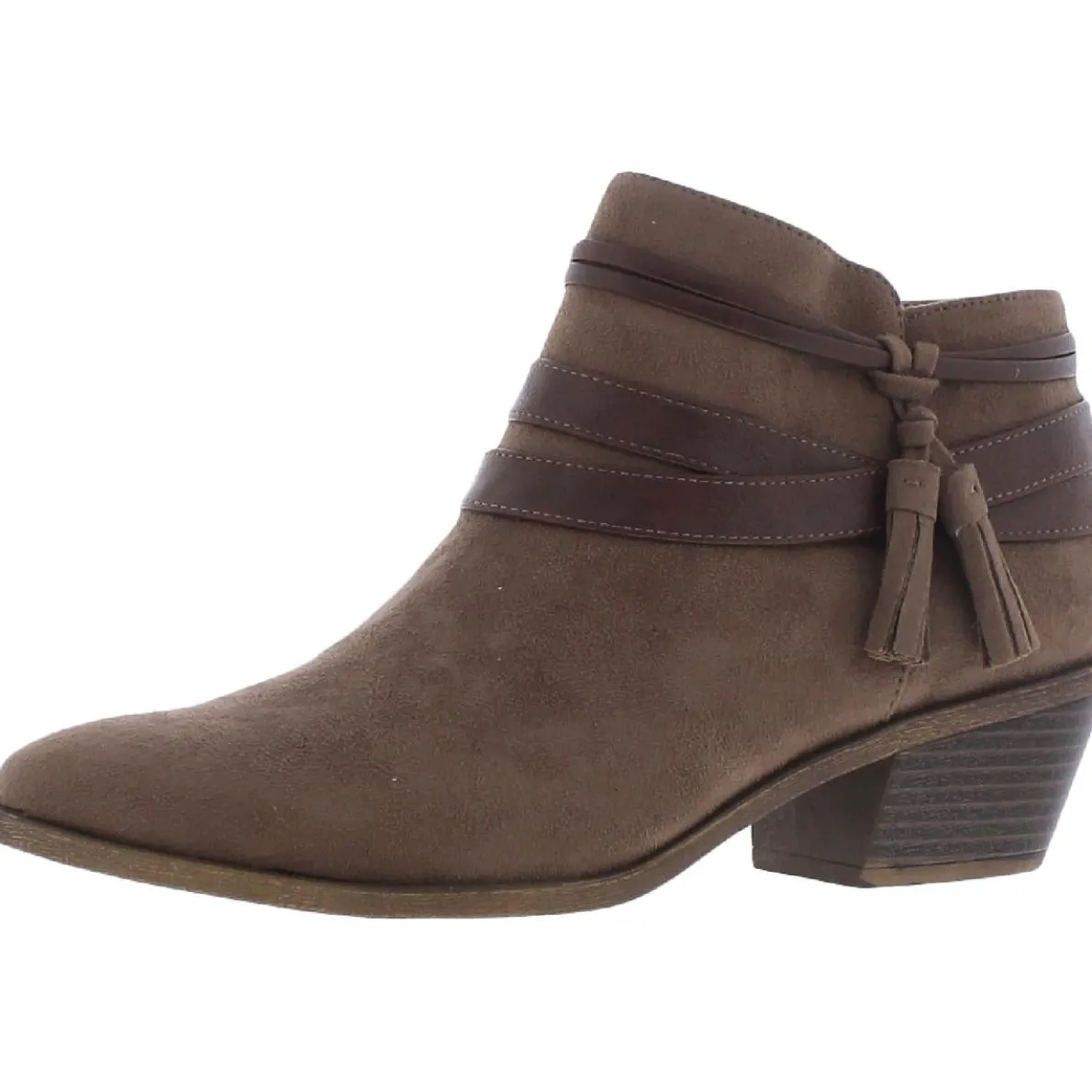 Paloma Microsuede Zipper Ankle Boots