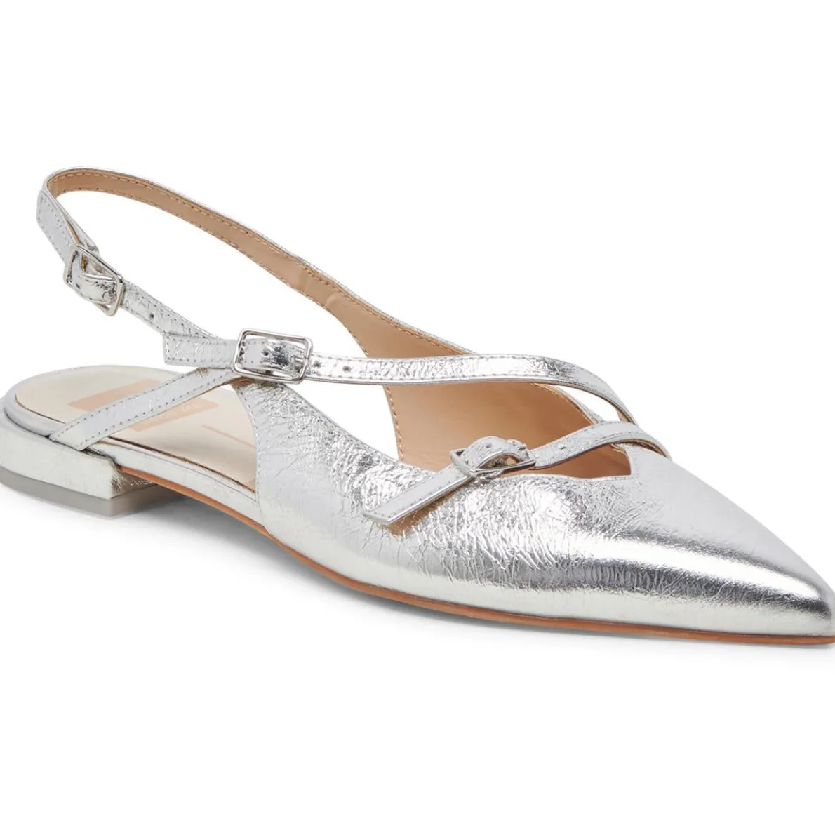 PAMLA Leather Strappy Slingbacks