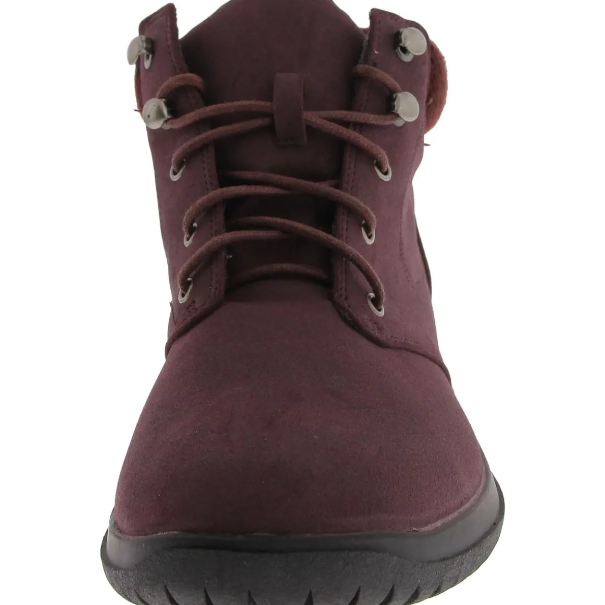 PARKER Faux Leather Lace Up Ankle Boots