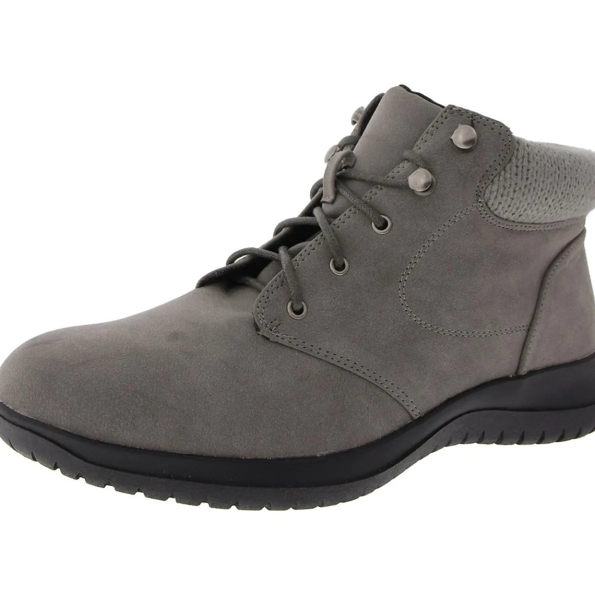 PARKER Faux Leather Lace Up Ankle Boots