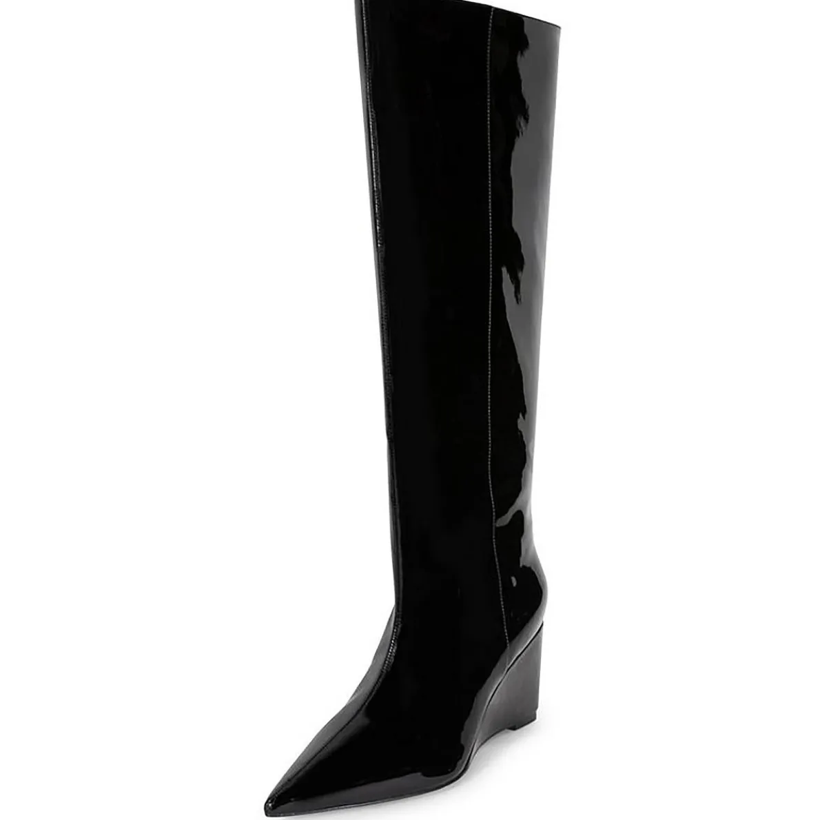 Patent Leather Extra Wide Calf Knee-High Boots