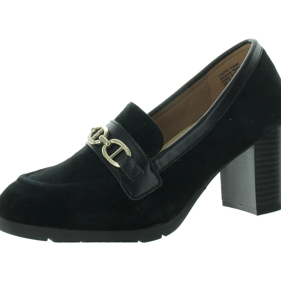 Patsiee Faux Suede Loafer Block Heels