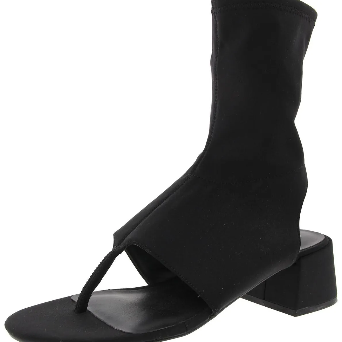 Neo Zipper Nylon Block Heel