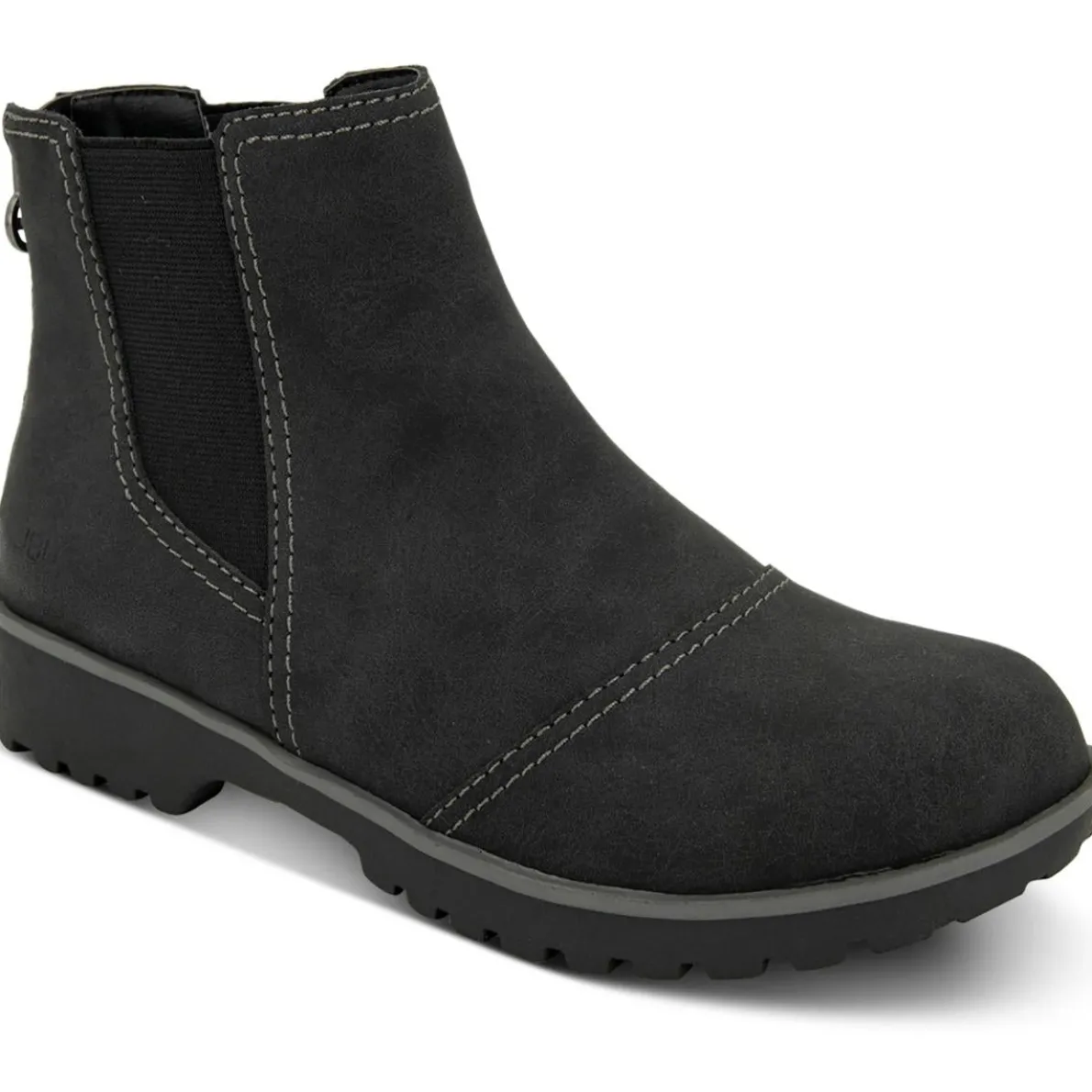 PEACOCK Leather Zipper Ankle Boots