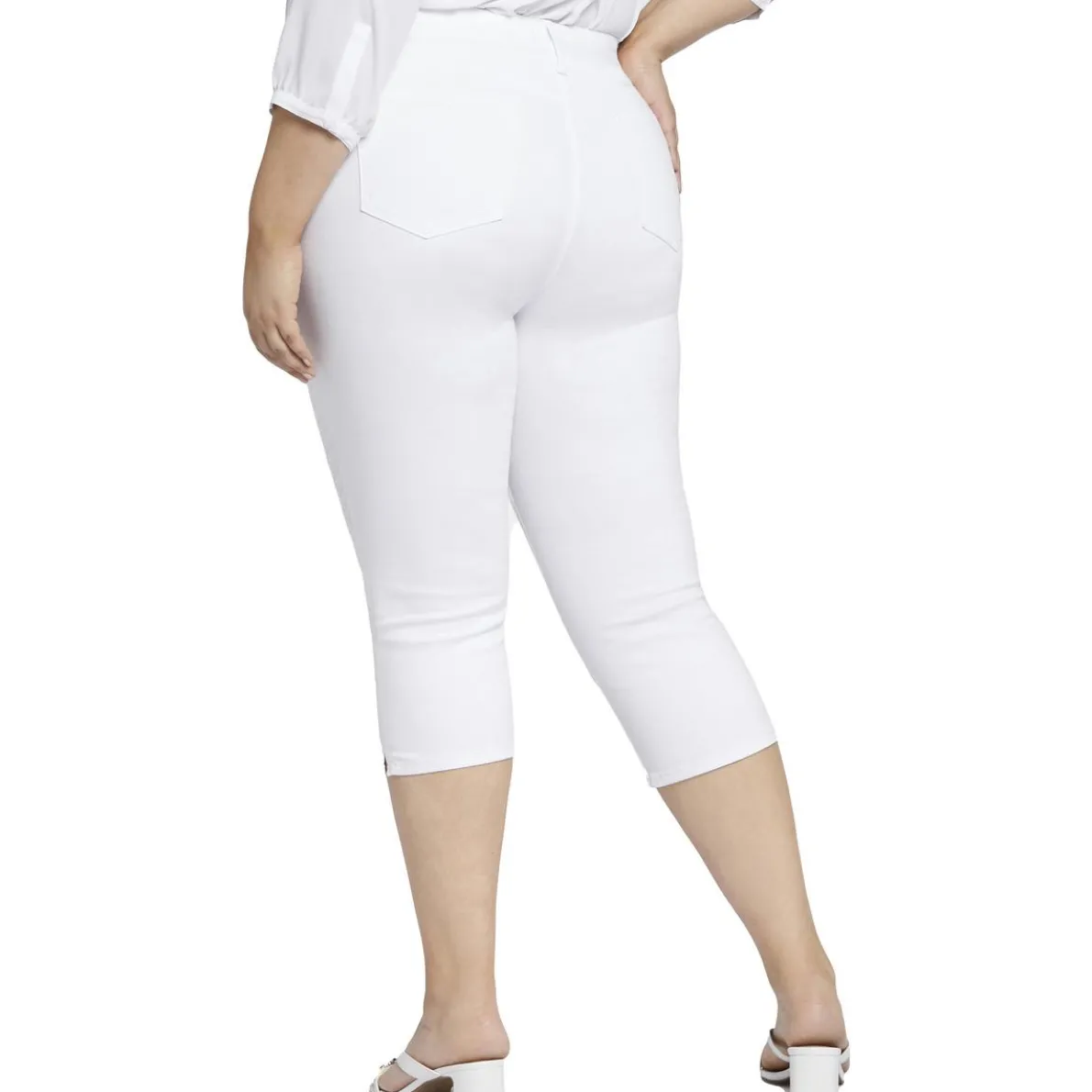 Petites Crop Denim Straight Leg Jeans