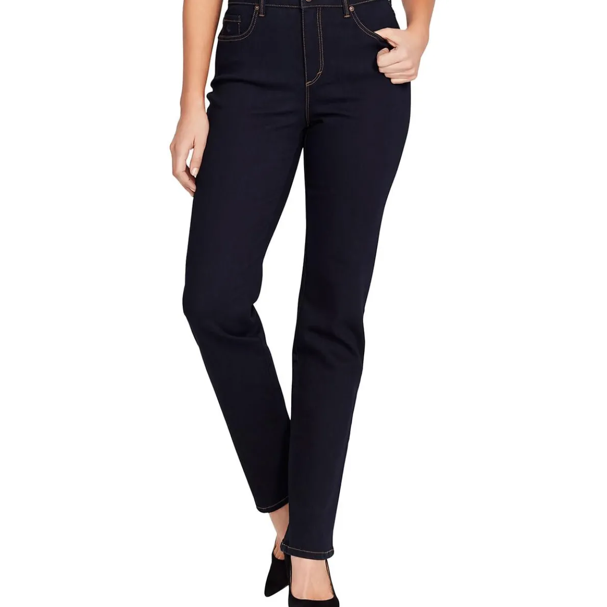 Petites MidRise Dark Wash Ankle Jeans