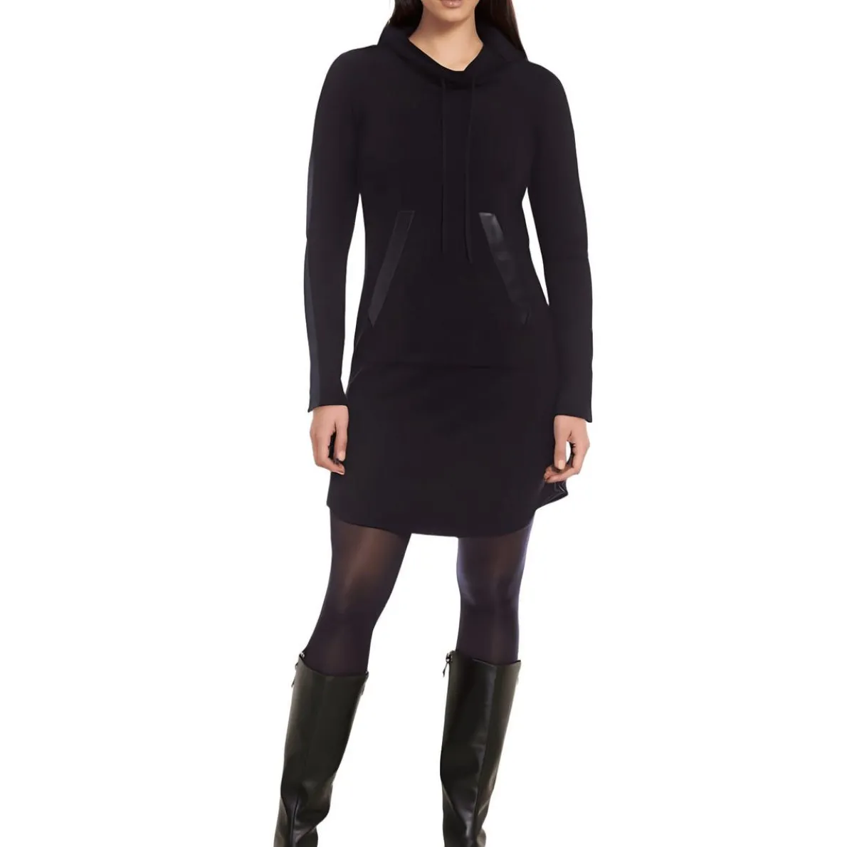 Petites Mixed Media Modal Sweatshirt Dress