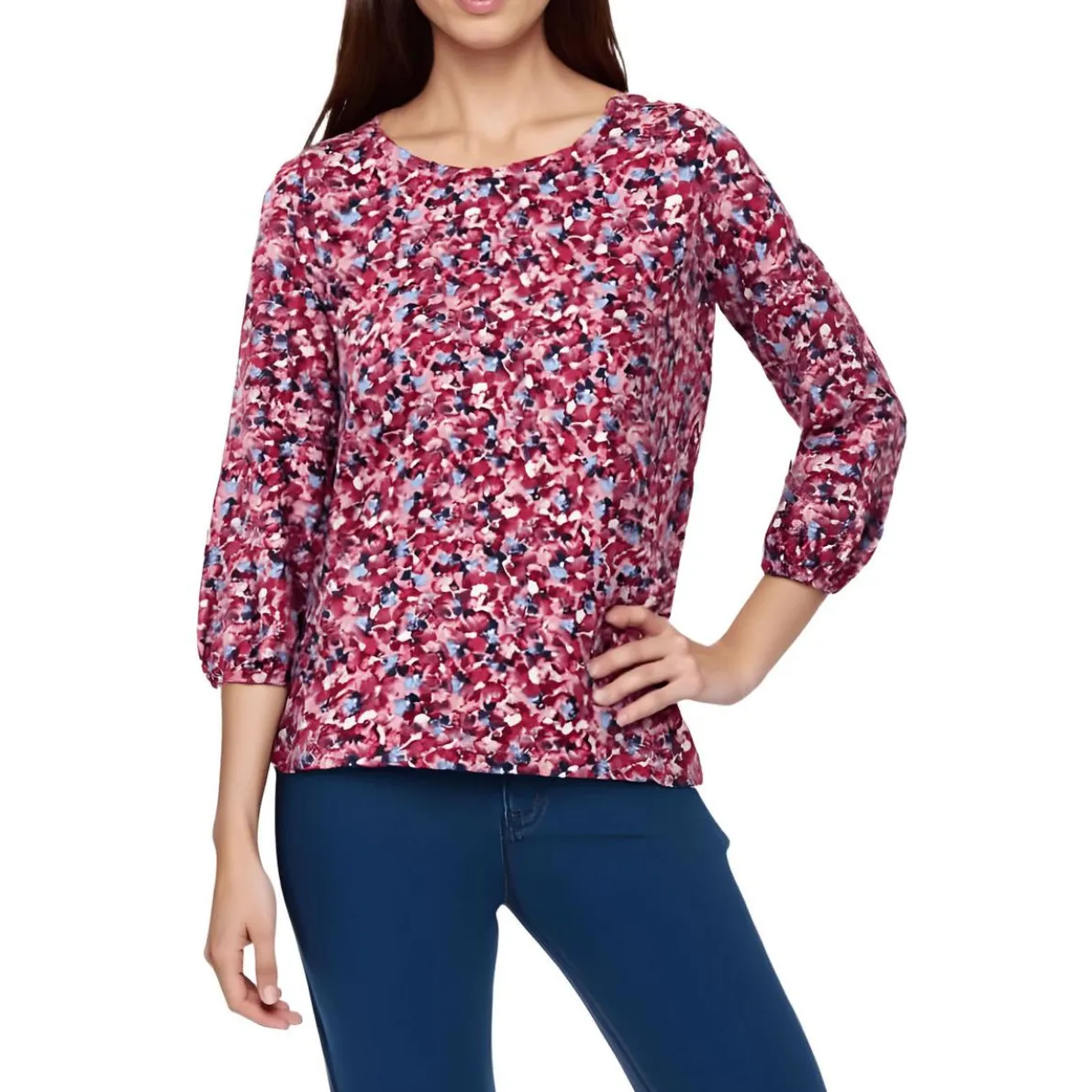 Petites Printed Blouse