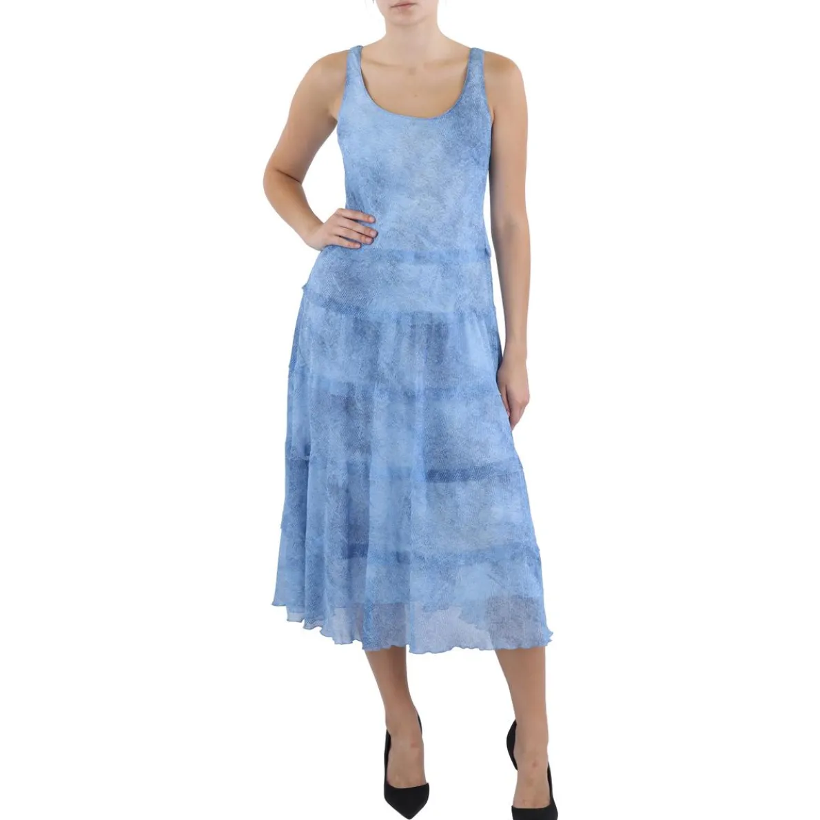Petites Printed Chiffon Midi Dress