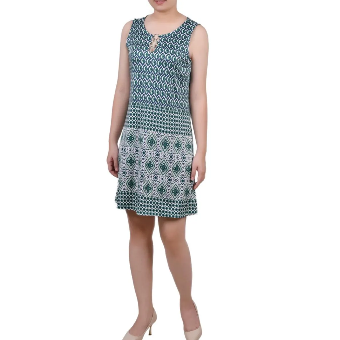 Petites Printed Mini Dress