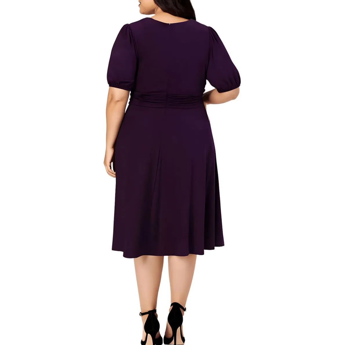 Petites Ruched Midi Dress