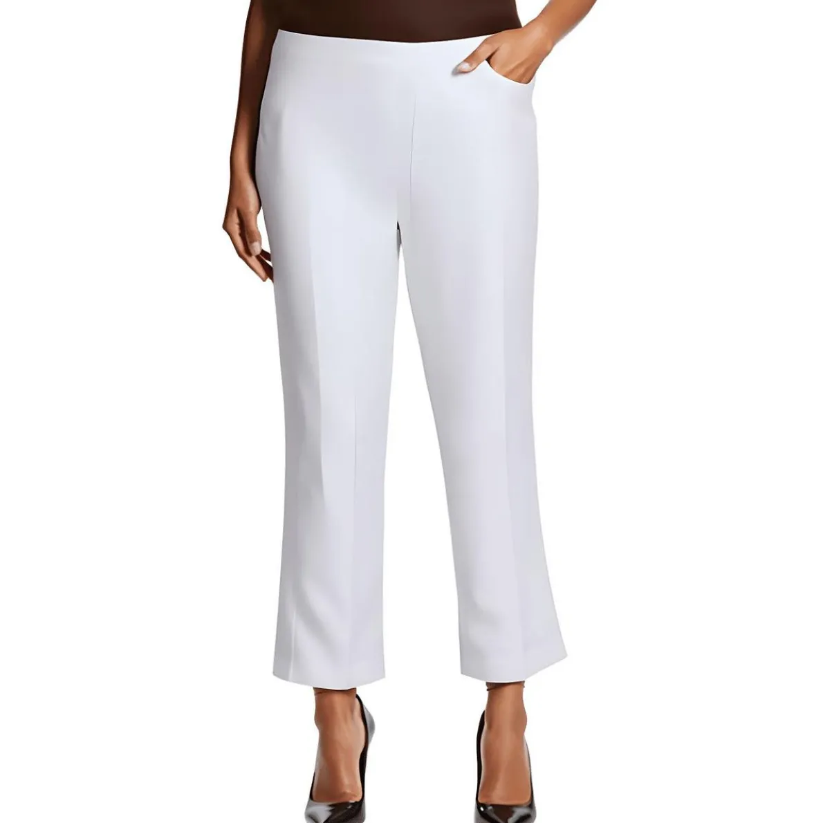 Petites Stretch Straight Leg Pants