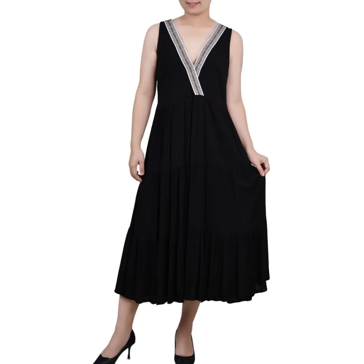 Petites Tiered Long Maxi Dress