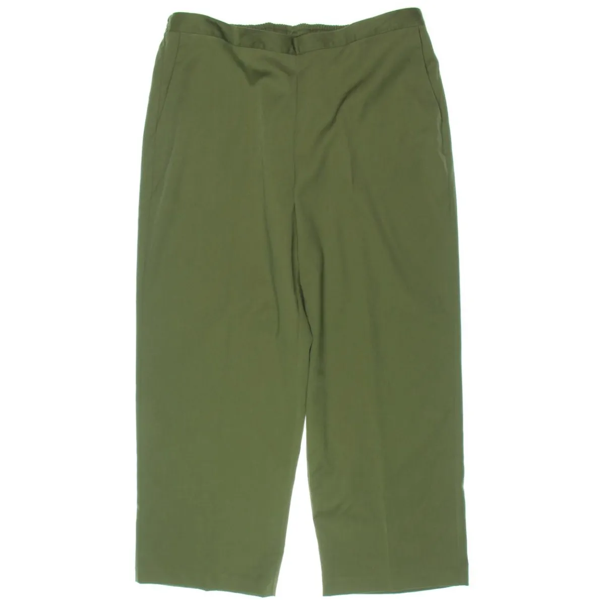 Petites Twill Comfort Waist Straight Leg Pants