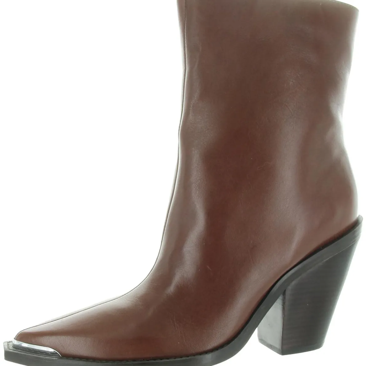 Peyton Zipper Leather Mid-Calf Boots