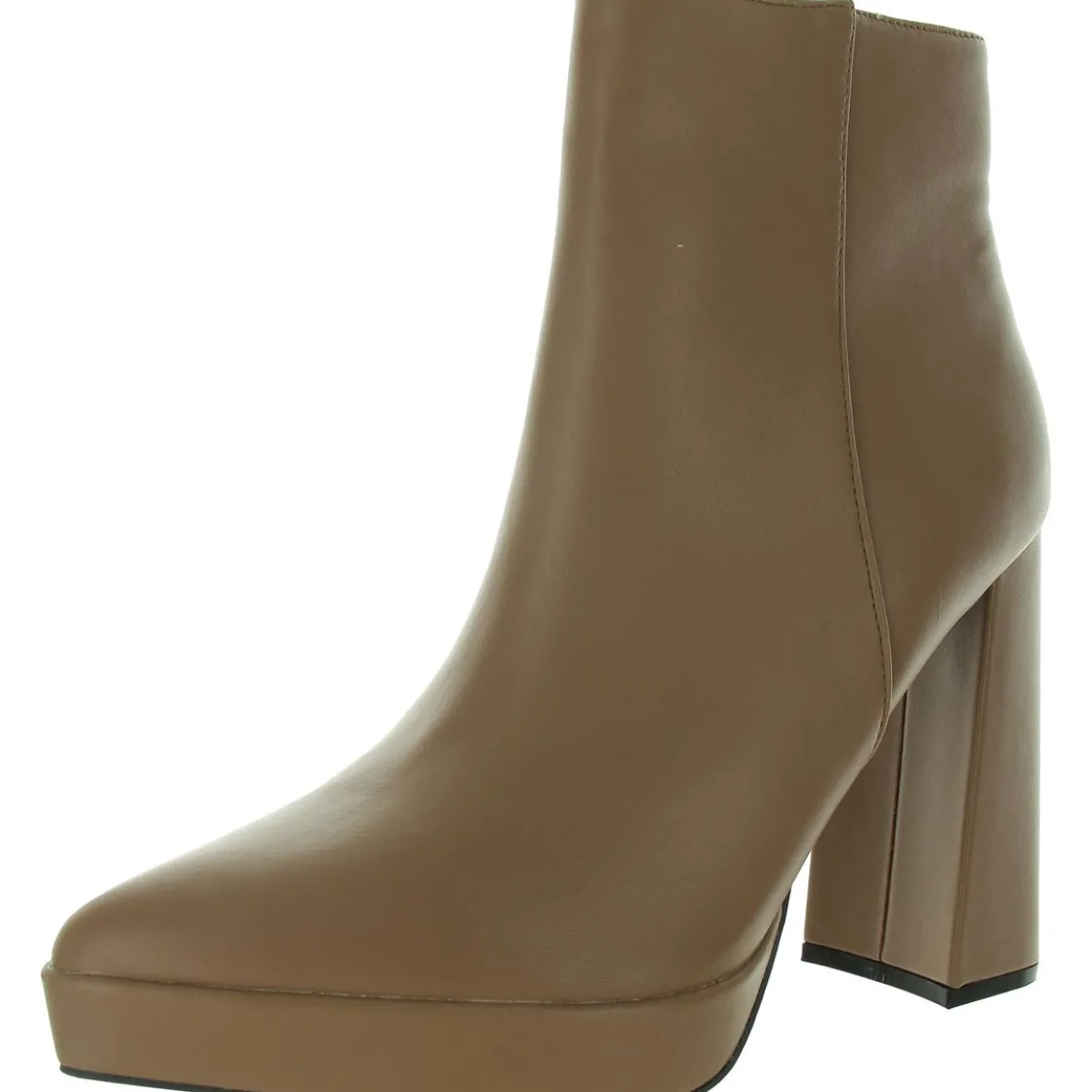Zipper Faux Leather Booties