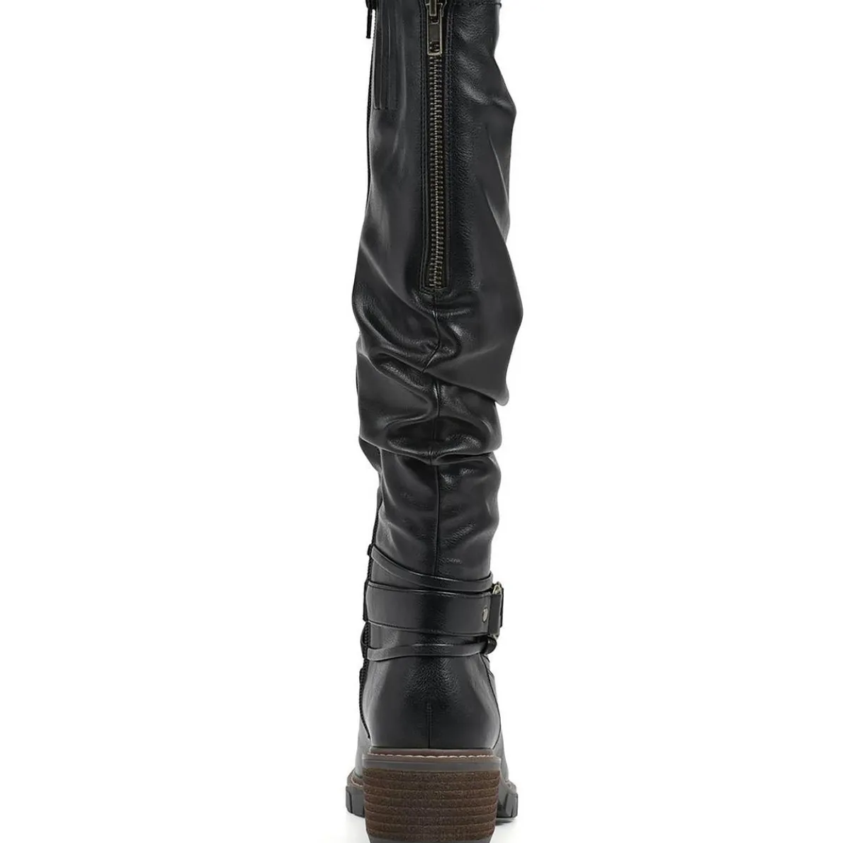 Crammers Faux Leather Slouchy Knee-High Boots