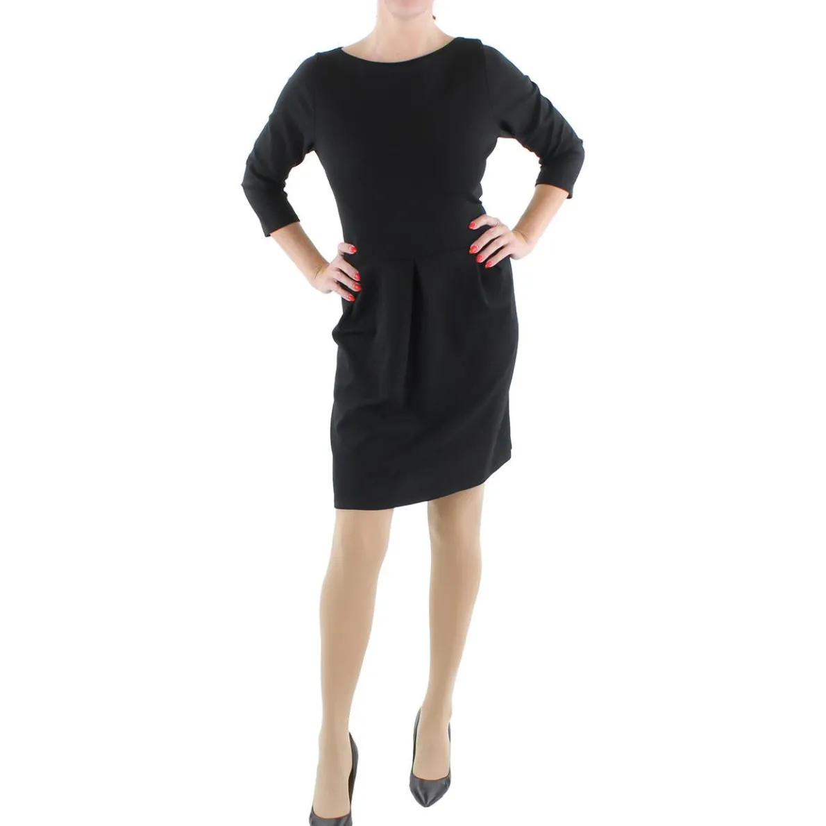 Pleated Midi Fit & Flare Dress