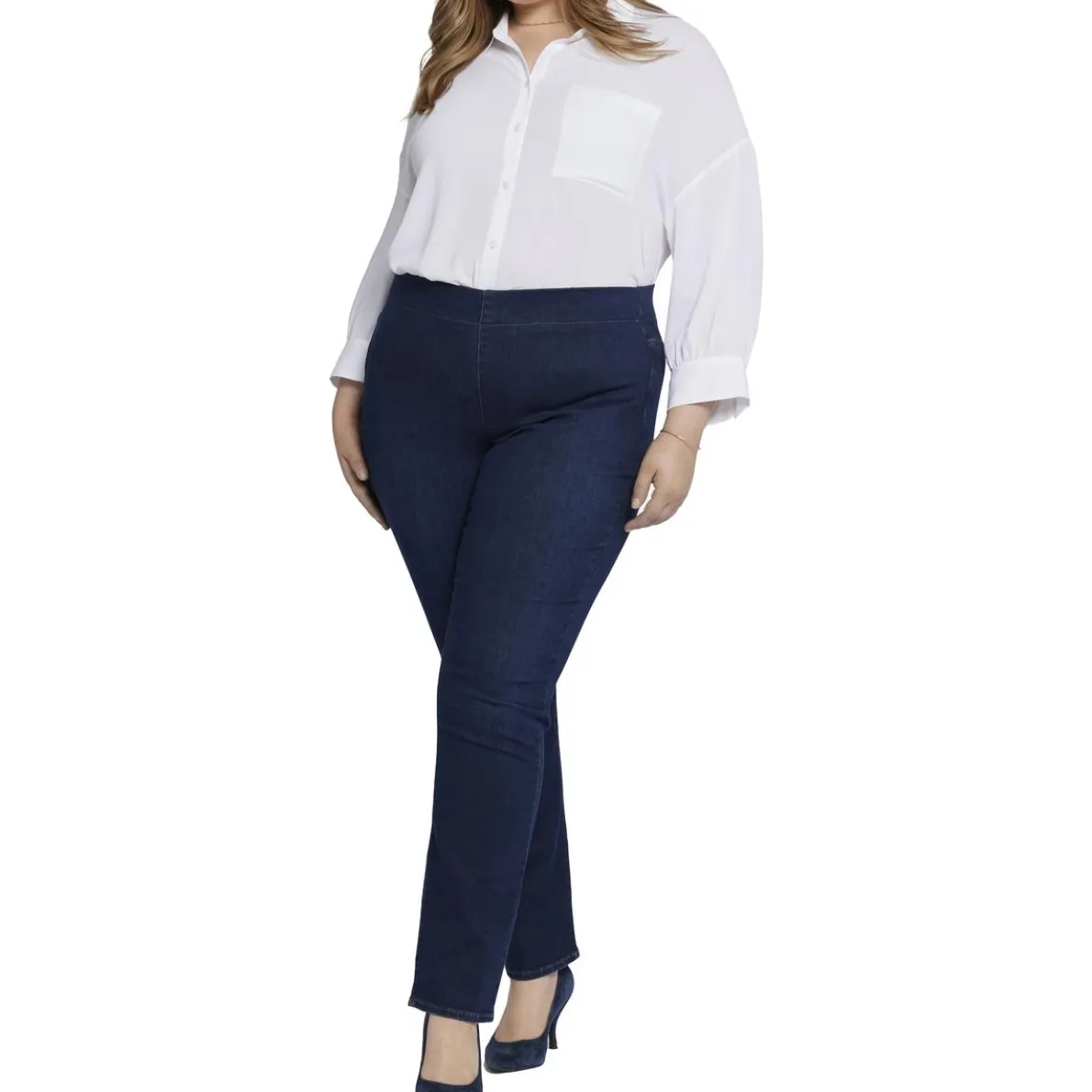 Plus Bailey Tummy Slimming Denim Straight Leg Jeans