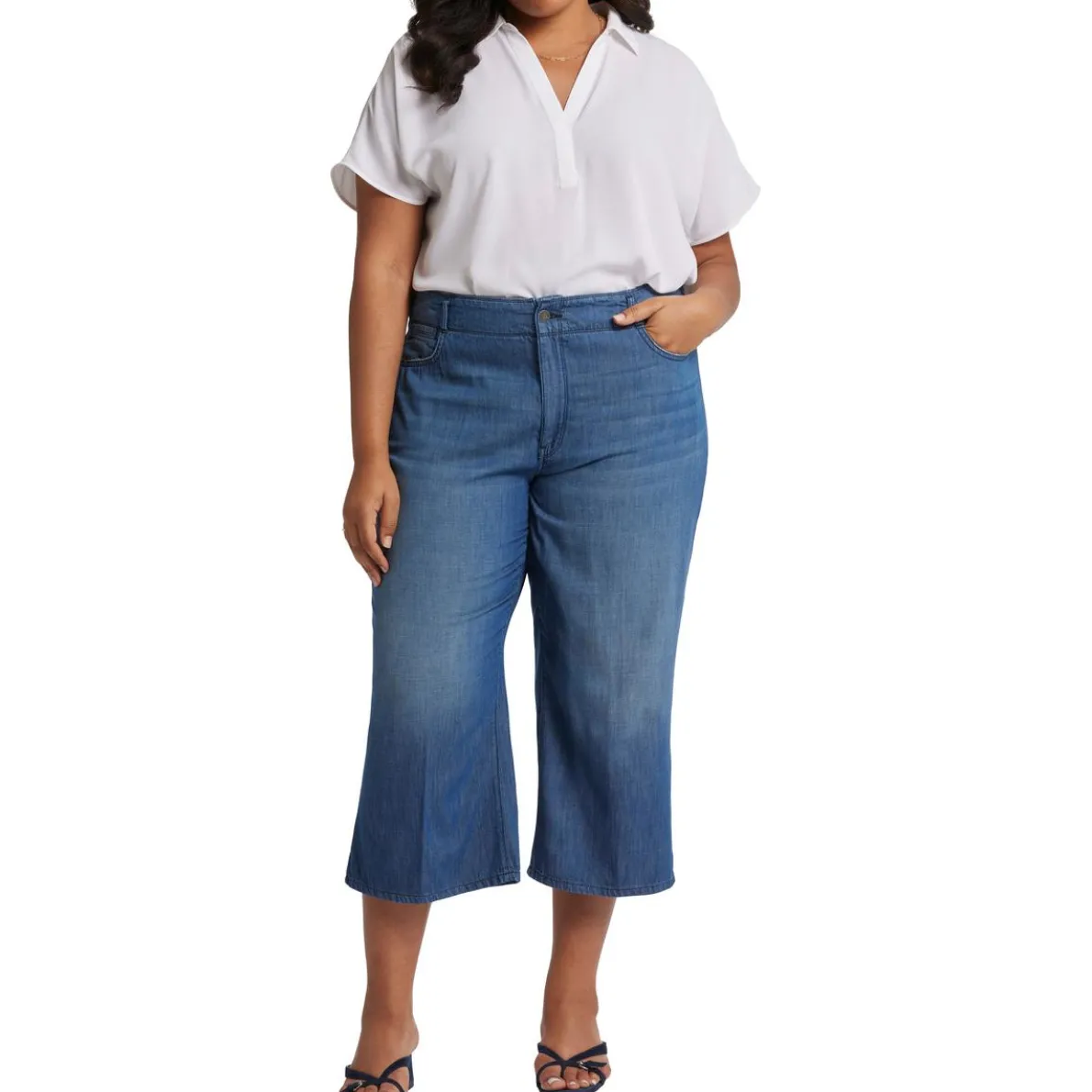 Plus Brigitte Pocket Denim Capri Jeans