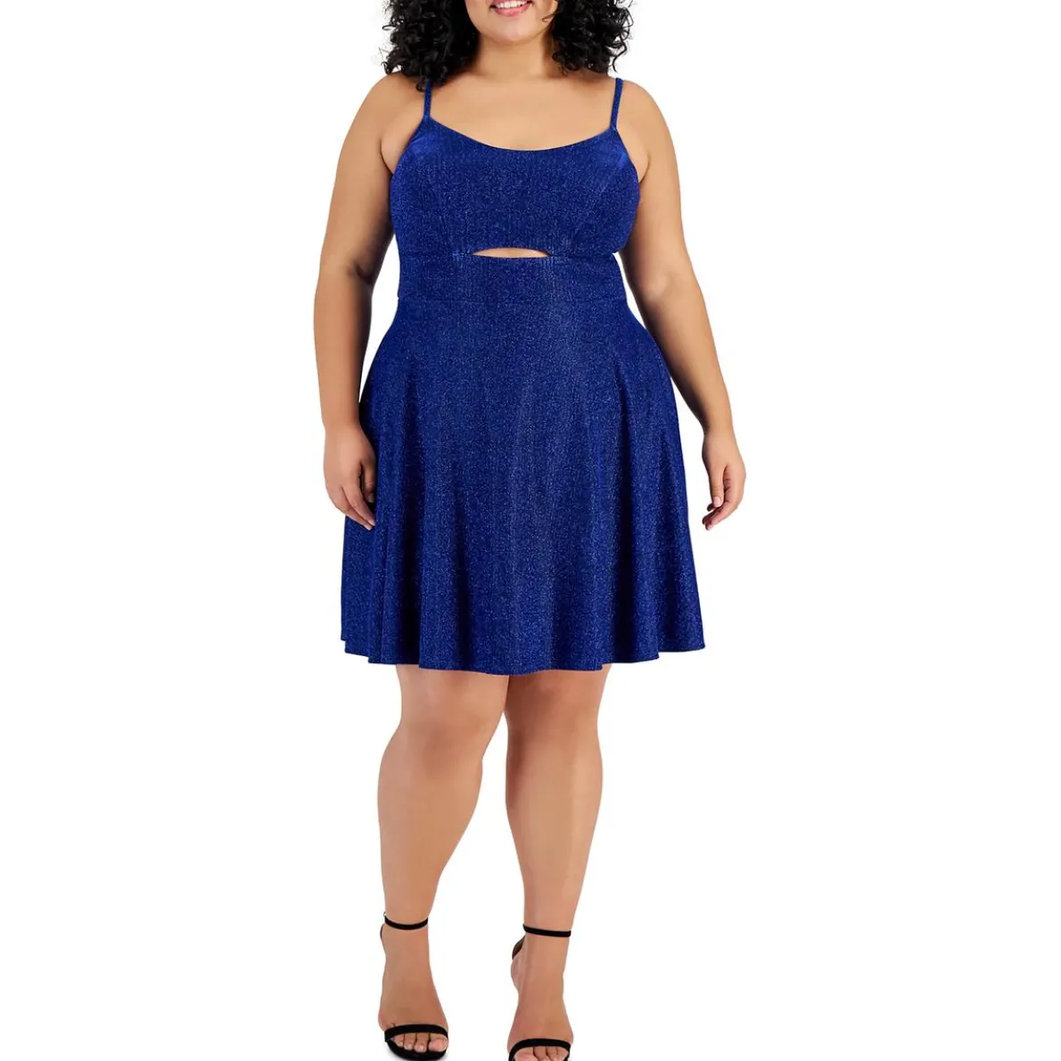 Plus Cutout Short Fit & Flare Dress