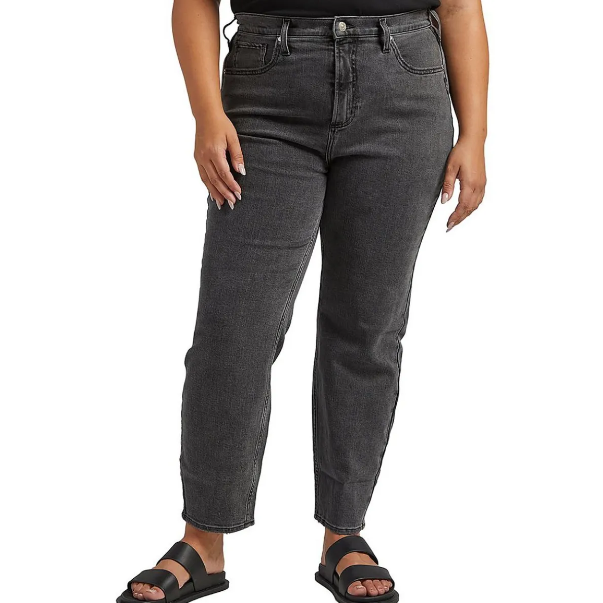 Plus Highly Desirable High Rise Slim Straight Leg Jeans