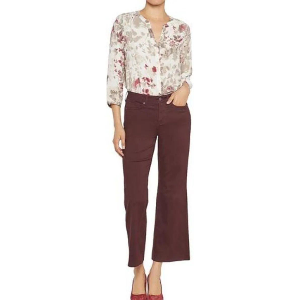 Plus Julia Relaxed Cotton Flared Jeans