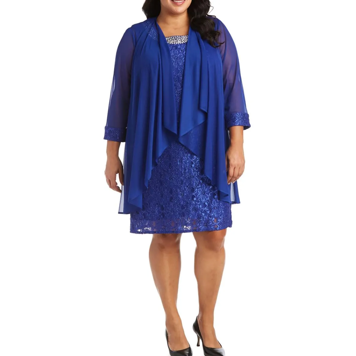 Plus Mesh Sheer Topper Jacket