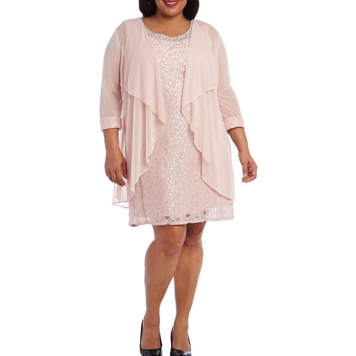 Plus Mesh Sheer Topper Jacket