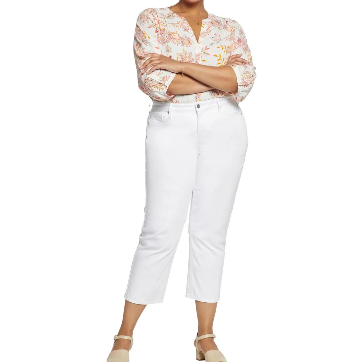 Plus Piper Relaxed Denim Cropped Jeans