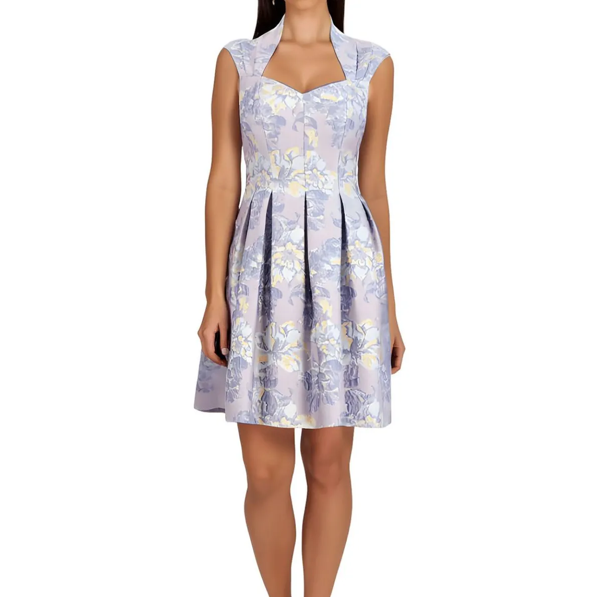 Plus Pleated Cocktail And Party Dress