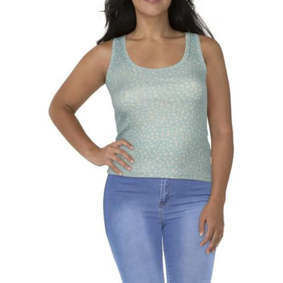 Plus Racerback Floral Print Pullover Top