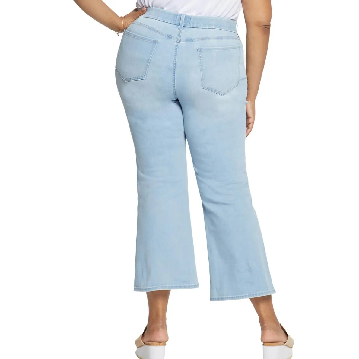 Plus Relaxed Fit Dark Wash Flare Jeans