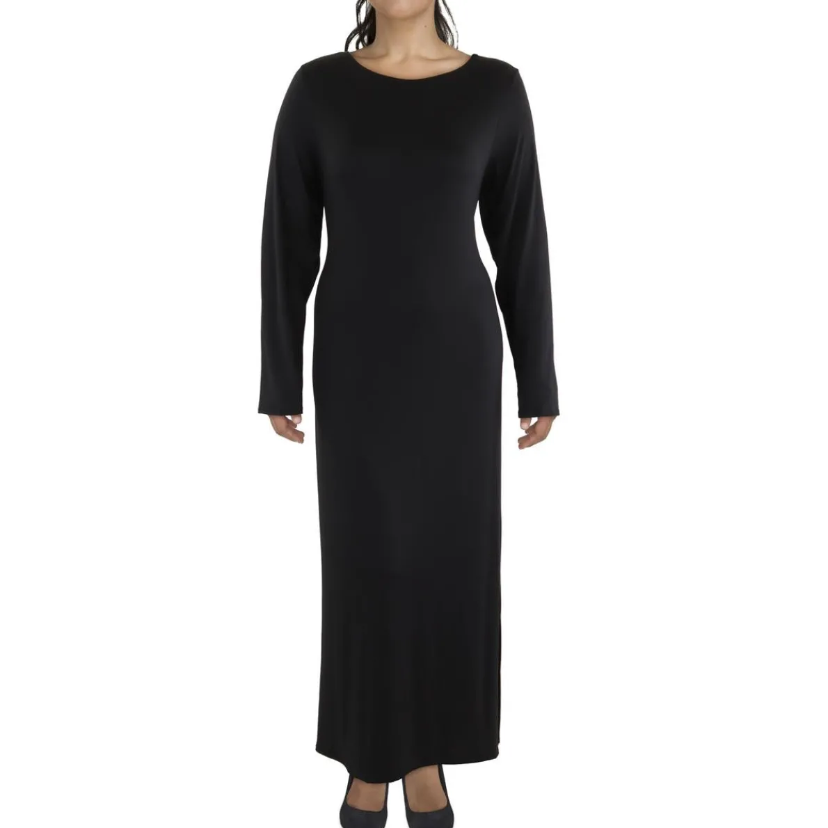 Plus Solid Maxi Dress