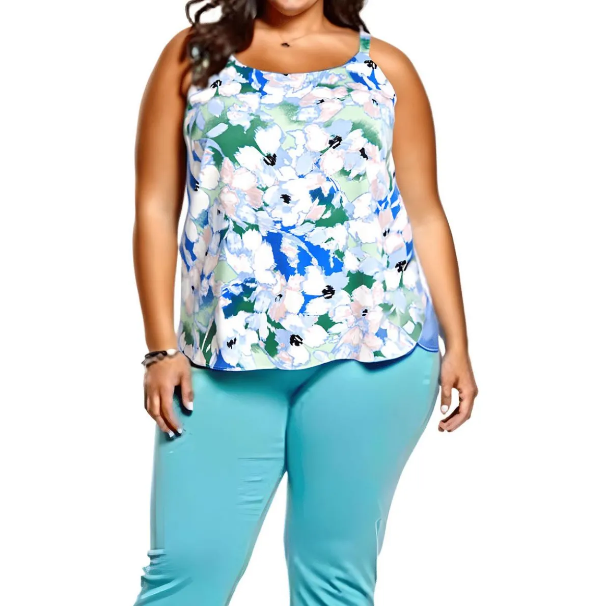 Plus Solid Satin Pullover Top