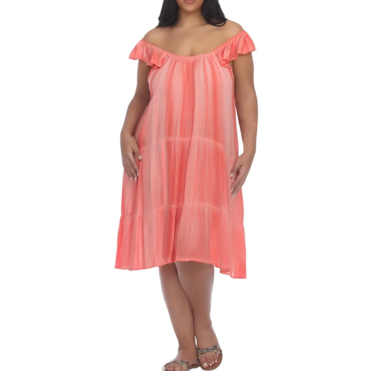 Plus Tie-Dye Dress Cover-Up