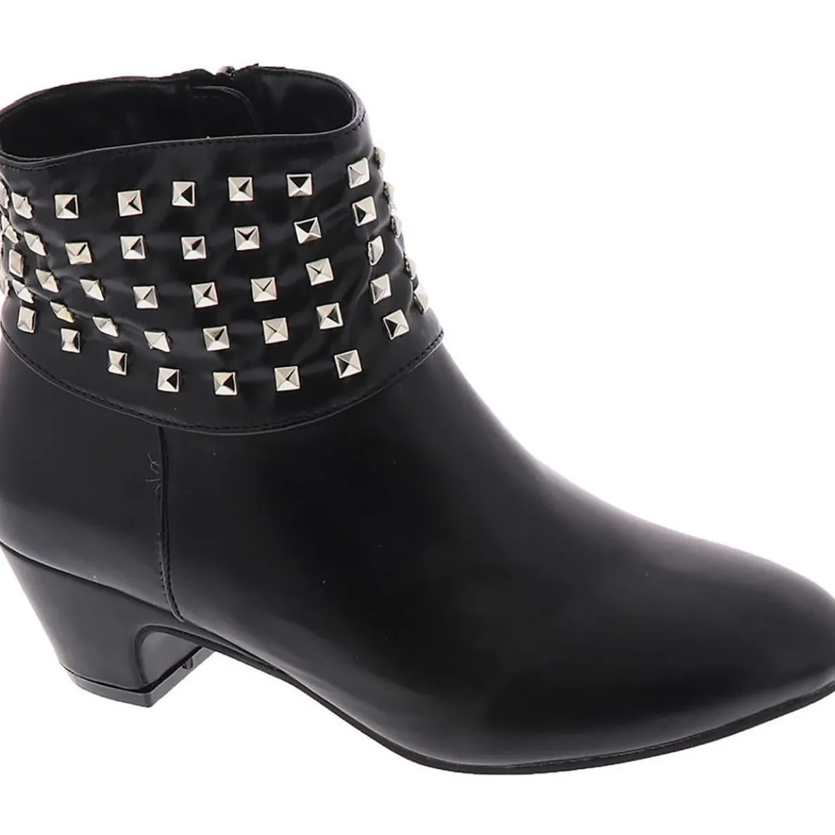 Presley Faux Leather Studded Ankle Boots