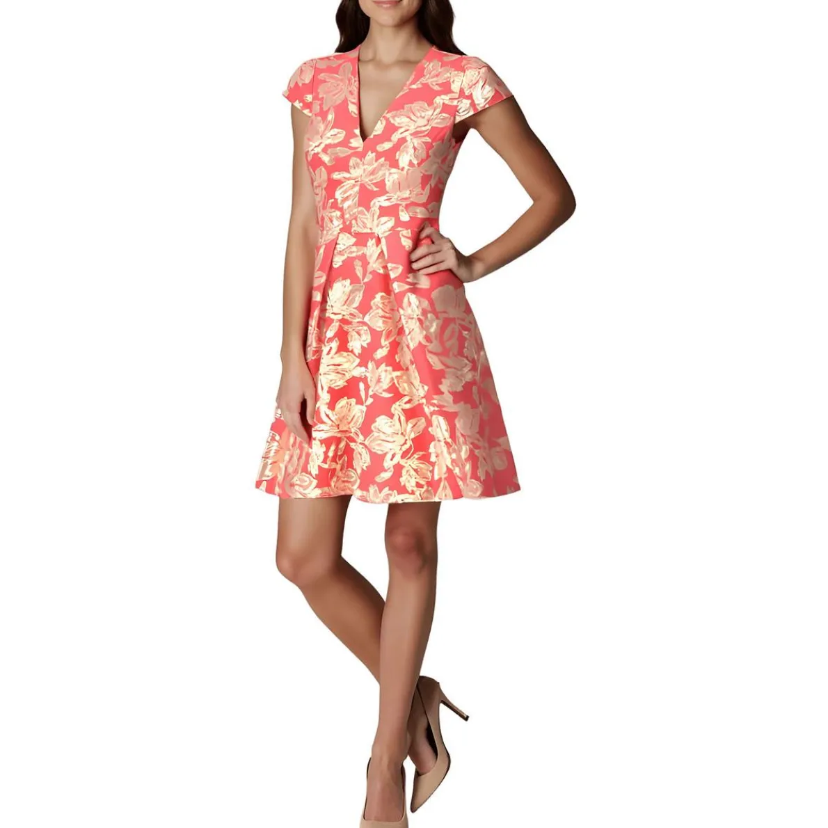 Printed Fit & Flare Dress