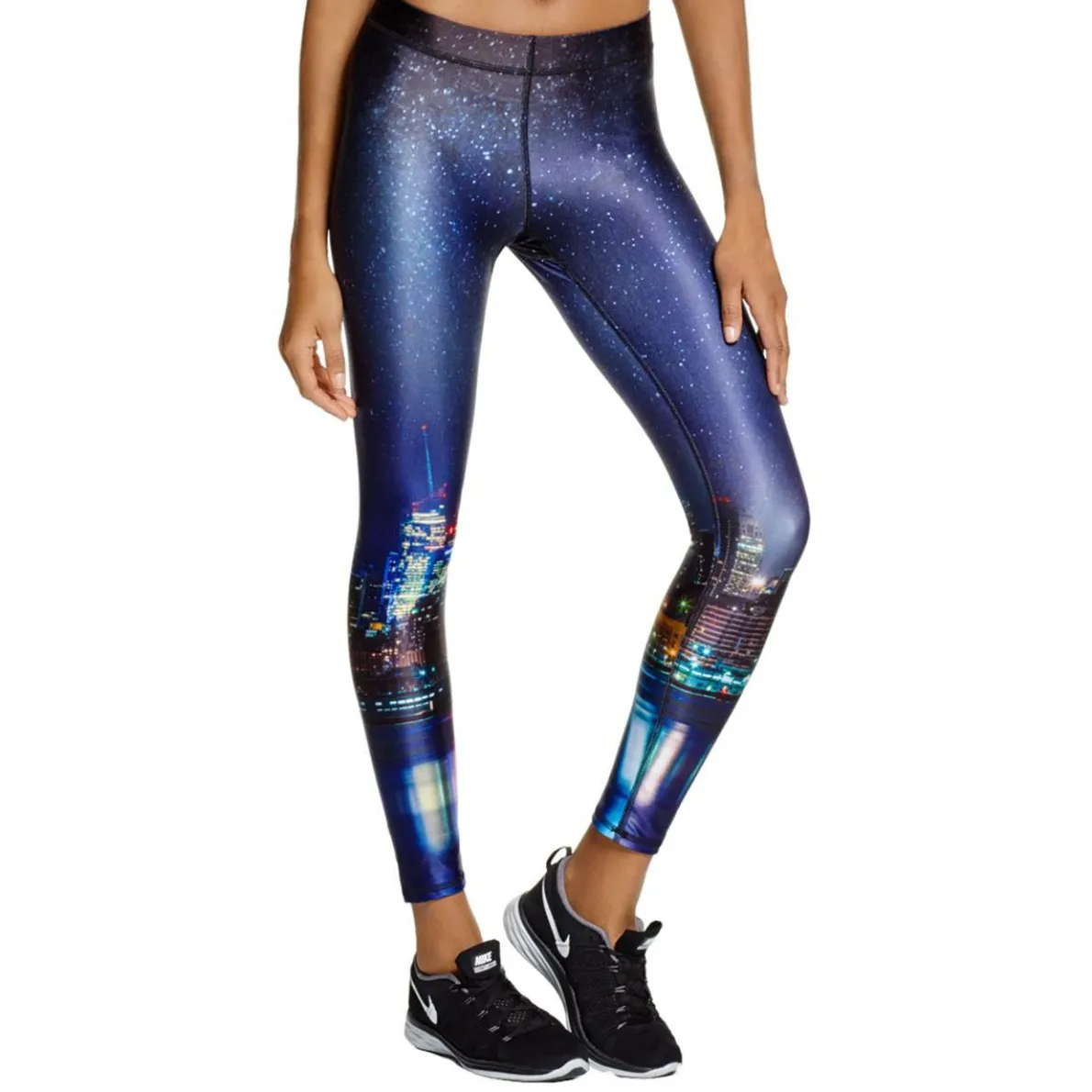 Printed Moisture Wicking Activewear Fitness Performance Leggings