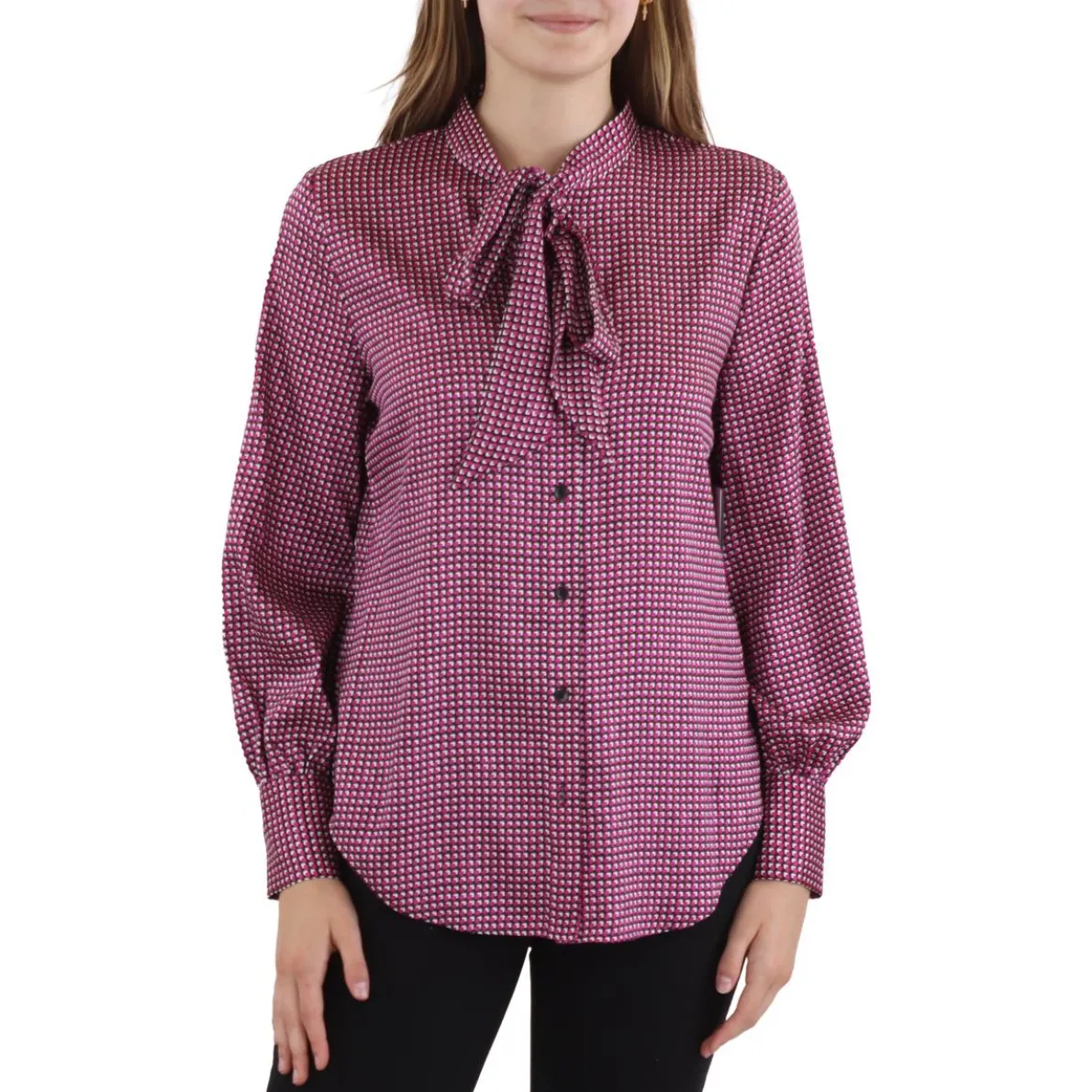 Printed Satin Blouse