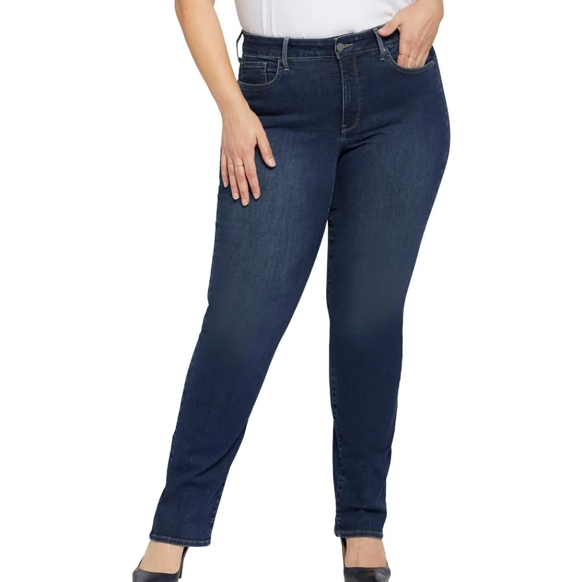 Plus Marilyn Tencel Denim Straight Leg Jeans