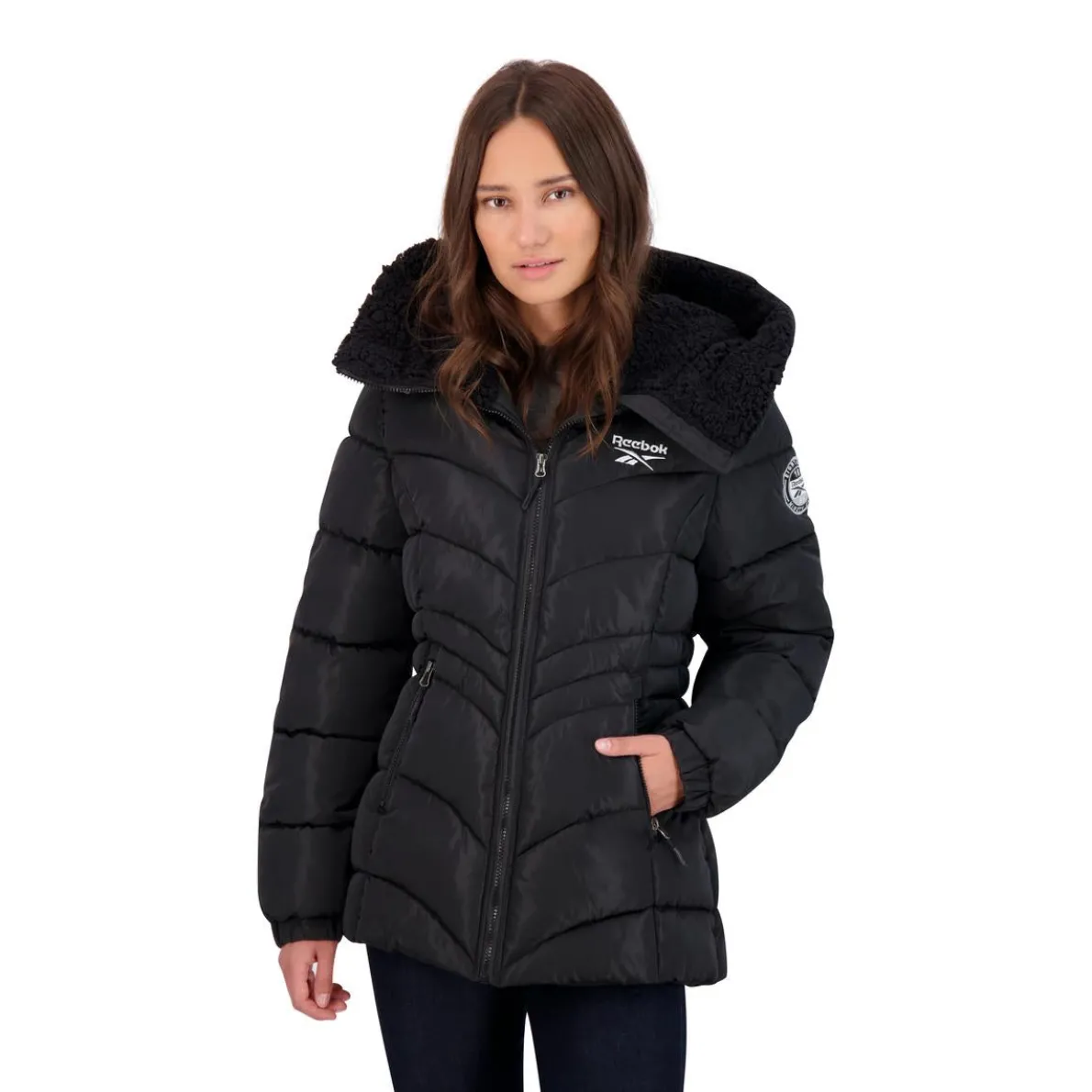 Puffer Coat for Women-Warm Winter Jacket with Sherpa Lined Hood