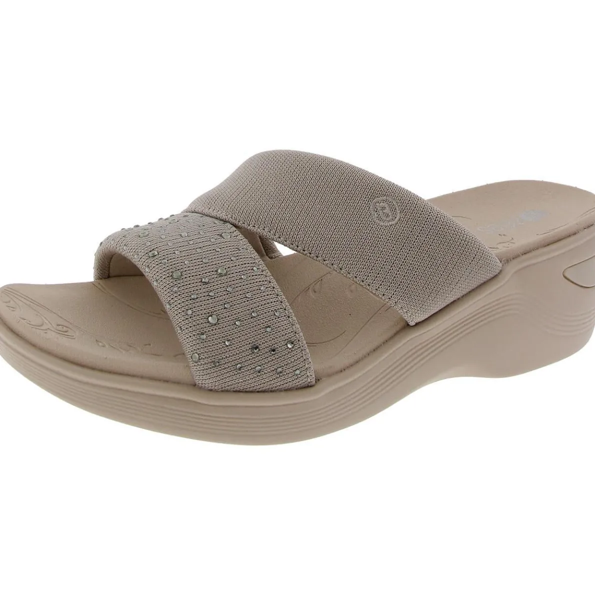 Dynasty Rhinestone Strappy Slide Sandals