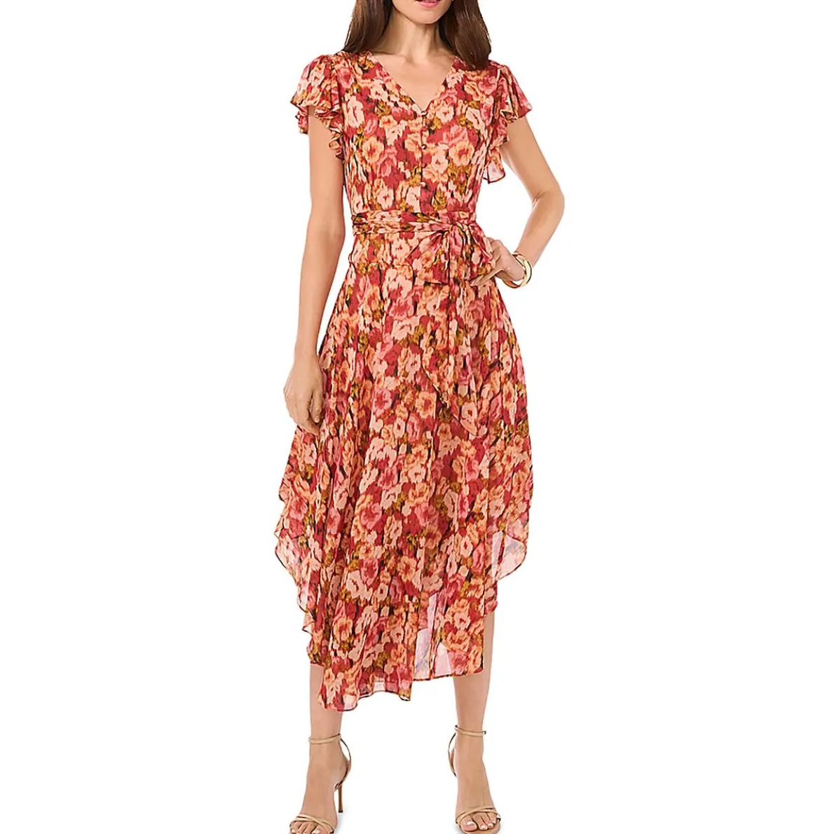 Floral V-Neck Maxi Dress
